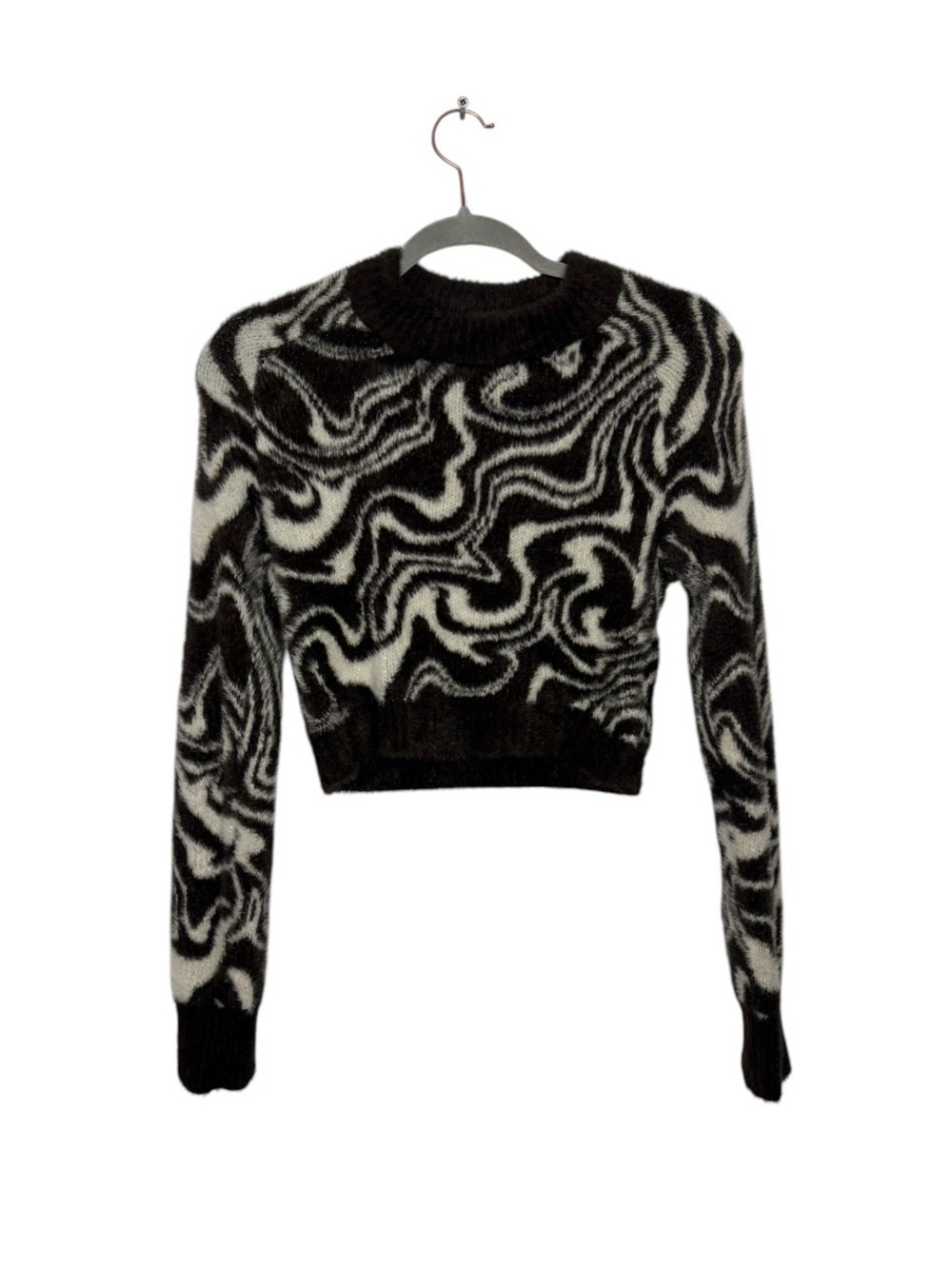 Urban Outfitters Black & White Swirl Crewneck Sweater